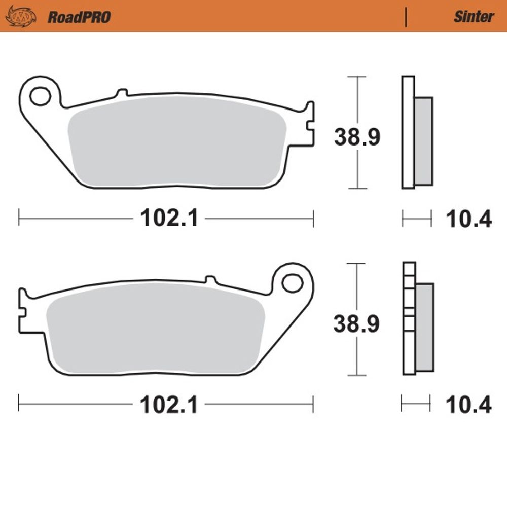 Brake Pads Roadpro Sinter - Rear - Grafite Offroad