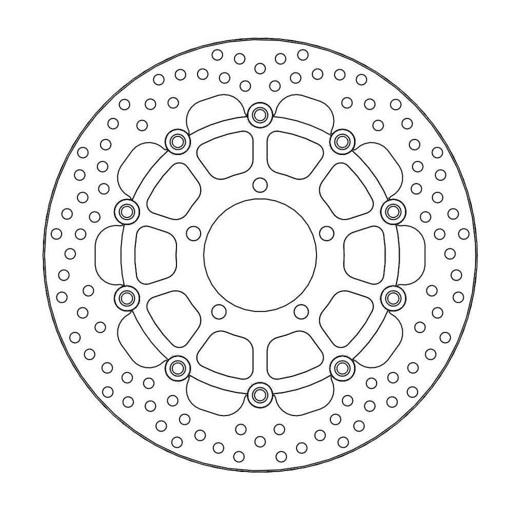 Brake Disc Road Halo - Floating - Front - Kawasaki: Zx-10r Ninja/abs, Gtr1400/abs, Zzr1400/abs - Grafite Offroad