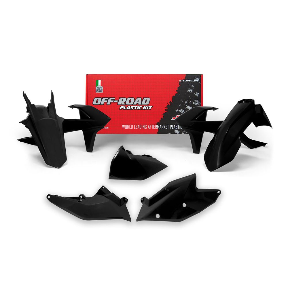 Plastics Kit 5 Pcs with Left Airbox Cover Black Replica Ktm - Grafite Offroad