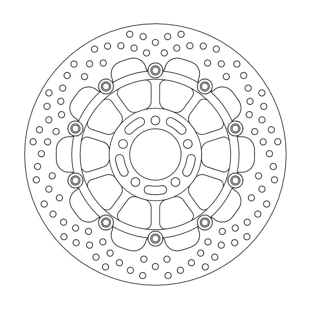 Brake Disc Road Halo - Floating - Front - Kawasaki: Zxr 400-750, Zrx 1100-1200 - Grafite Offroad