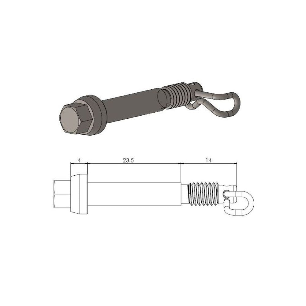 Moto-master Brake Pad Pin - Grafite Offroad