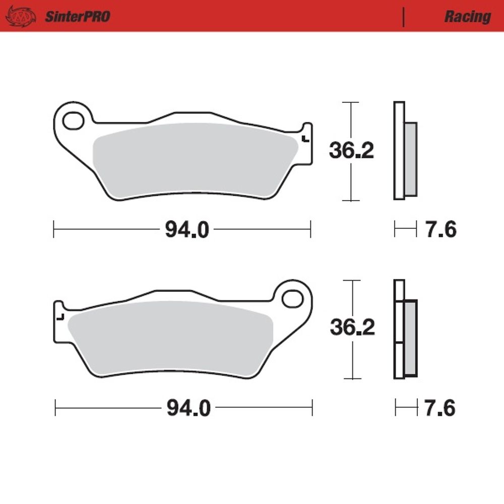 Sinter Brake Pads - Front- Sinter Pro Racing (ece90) - Ktm, Husqvarna, Husaberg - Grafite Offroad
