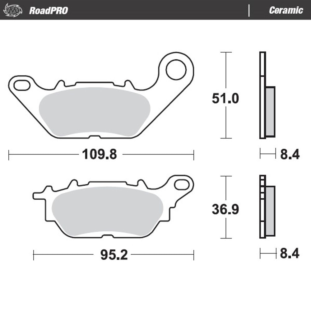 Brake Pads Roadpro Ceramic - Rear - Grafite Offroad