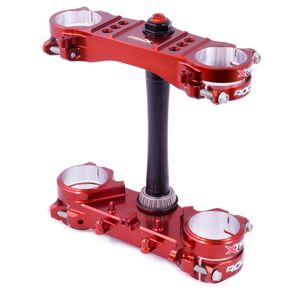 Triple Clamp Xtrig Rocs M12 Upper-lower Axle Bushing Honda Crf 450 Crf 250 Offset 22-24 - Grafite Offroad