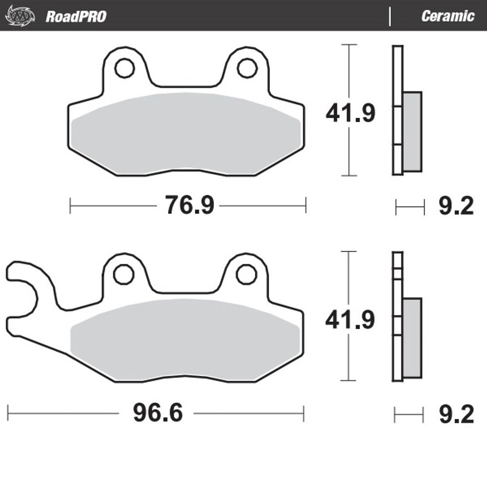 Brake Pads Roadpro Ceramic - Front - Grafite Offroad