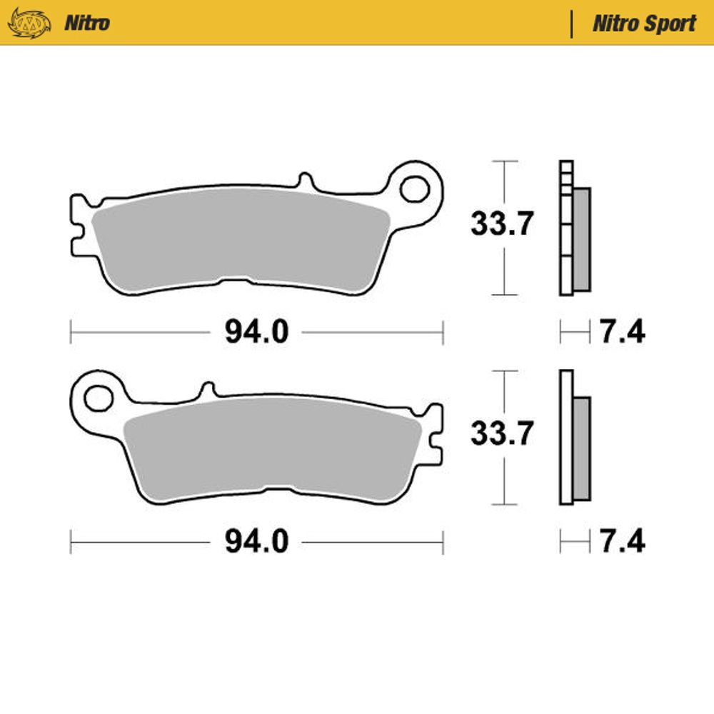Sinter Brake Pads - Front - Nitro Sport - Yz450f 2020 - Grafite Offroad