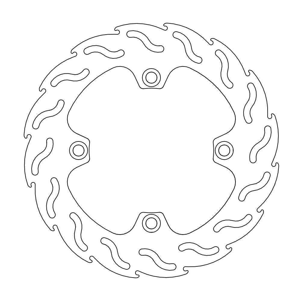 Brake Disc Road Flame - Rear - Honda: Cbf500/abs, Cbf600n/s/abs, Hornet 600, Cbf1000/f - Grafite Offroad