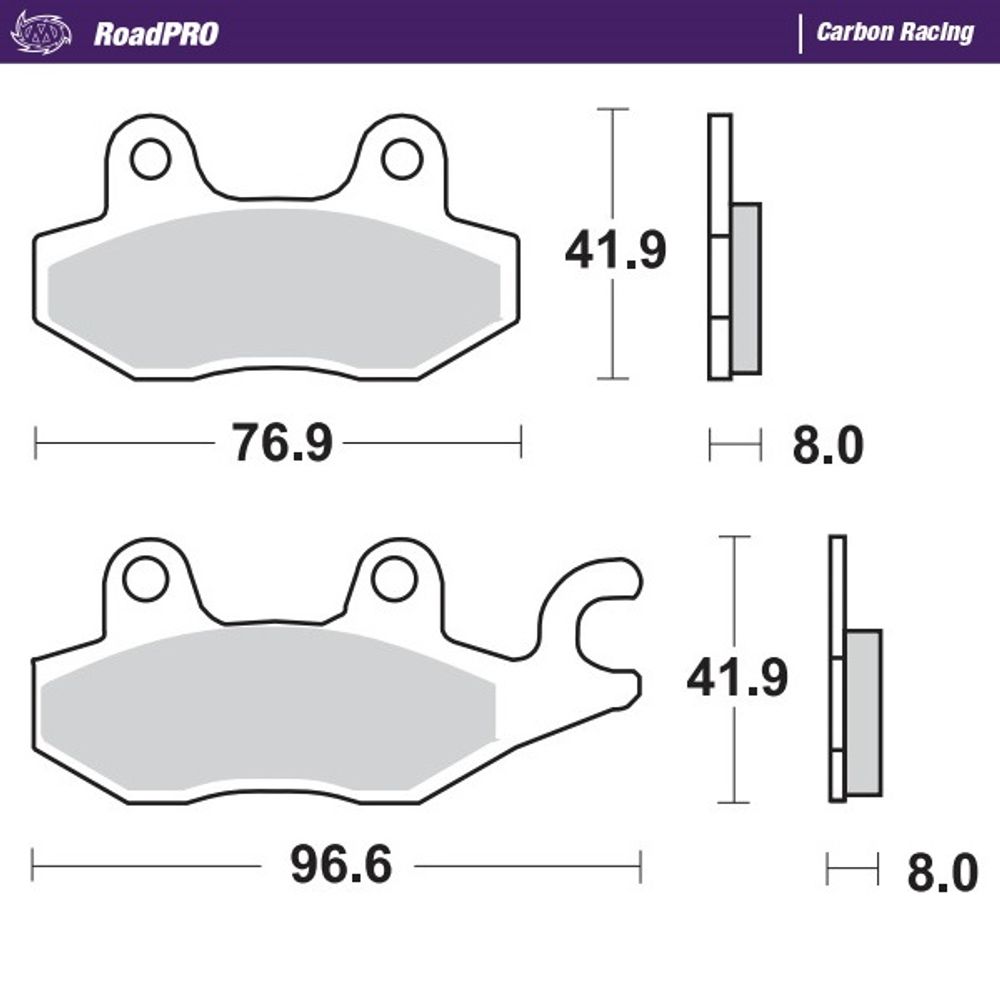 Brake Pads Roadpro Carbon Racing - Front - Grafite Offroad