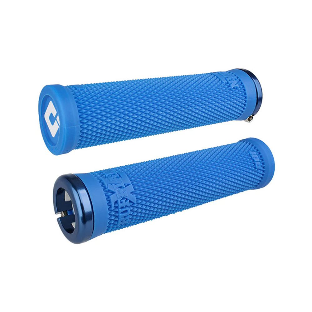 Ruffian Xl V2.1 Lock-on Mtb 32mm Od Closed End 135mm | Wht/blue