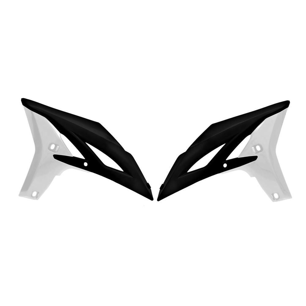 Radiator Scoops Black-white Replica Yamaha - Grafite Offroad