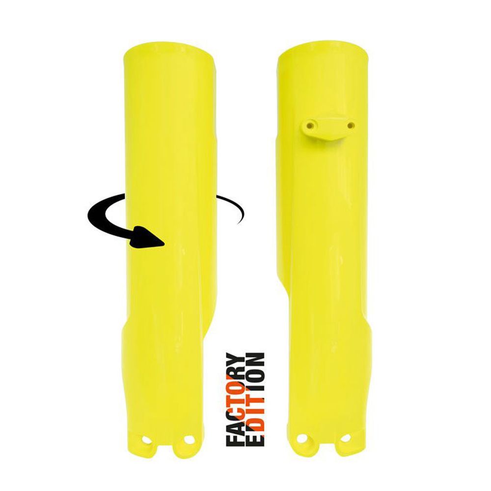 Fork Protectors Factory Full Wrap Lemon Yellow Replica Husqvarna - Grafite Offroad