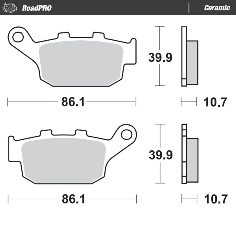 Brake Pads Roadpro Ceramic - Rear - Grafite Offroad