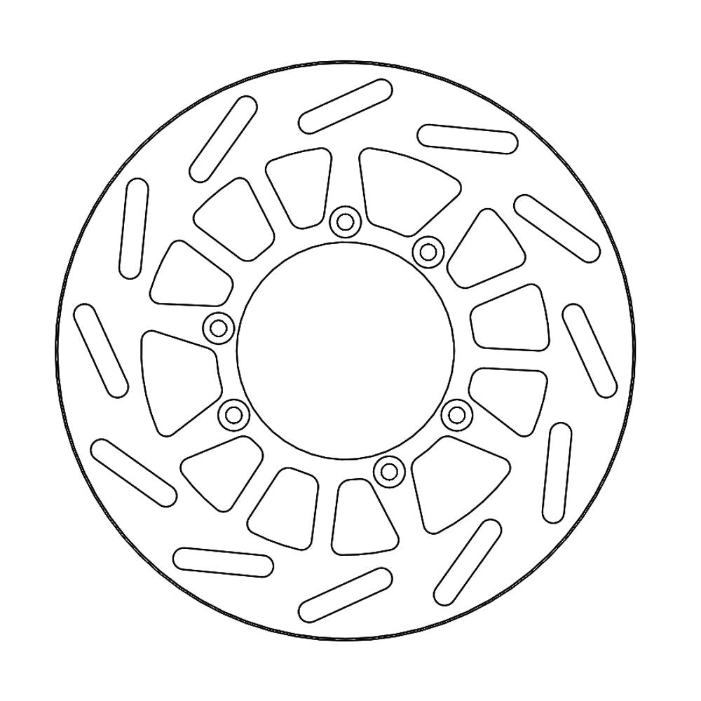 Brake Disc Off-road Vintage - Front - Yamaha: Yz125/250 (1989-1989) - Grafite Offroad