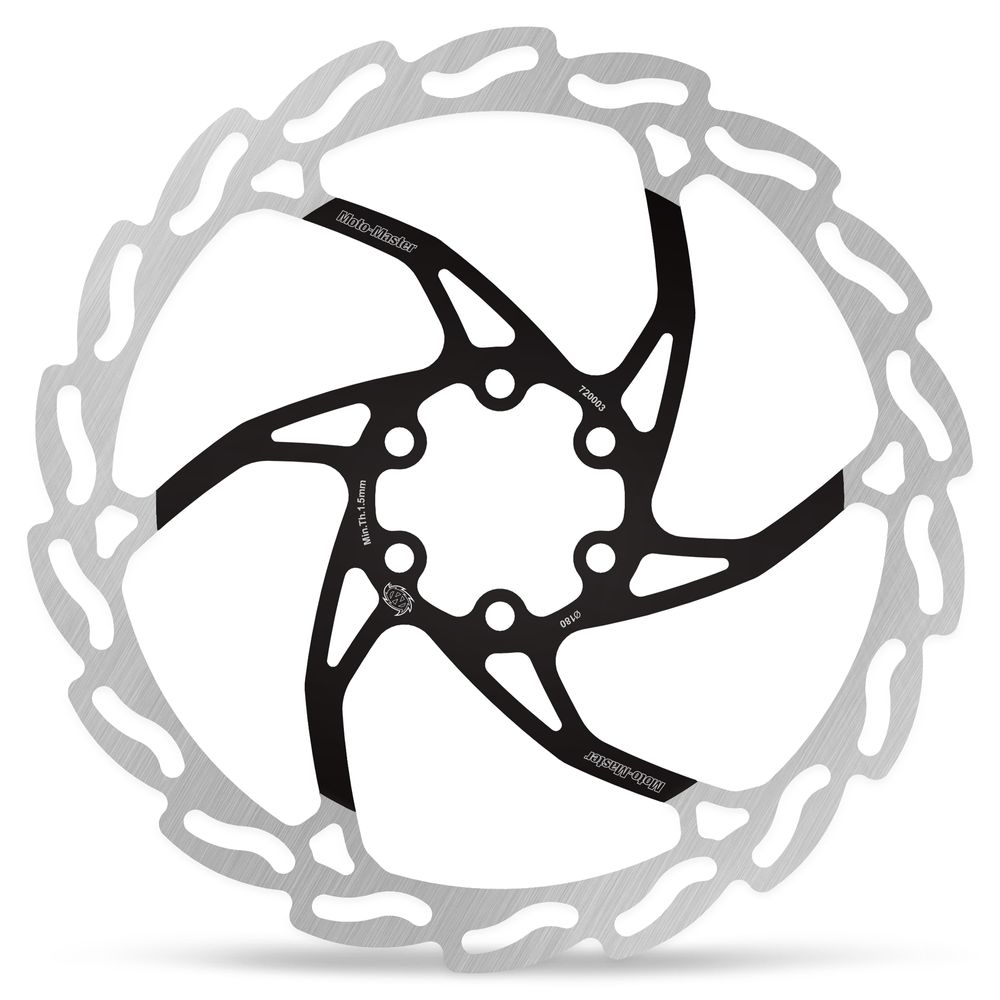 Bicycle Brake Disc Flame - 180x1,8x16,5mm (black Laquered Center) - Grafite Offroad