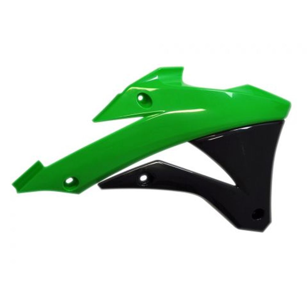 Radiator Scoops Green-black Replica Kawasaki - Grafite Offroad