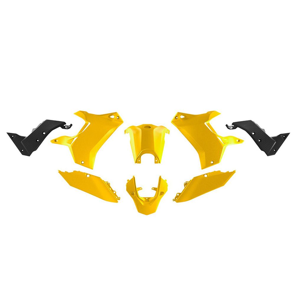 Yamaha T7 Revolution Plastics Kit Yz Yellow Black (5 Pcs) - Grafite Offroad
