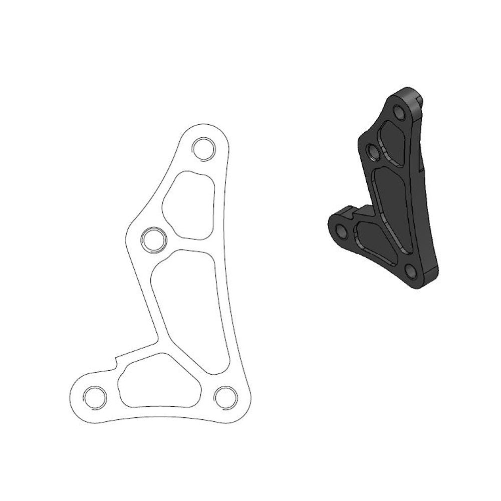 Off-road Brake Caliper Adapter 260mm Rotor - Honda: Crf150 - Grafite Offroad