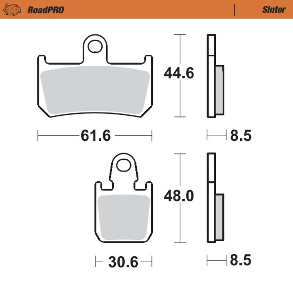 Brake Pads Roadpro Sinter - Front - Grafite Offroad