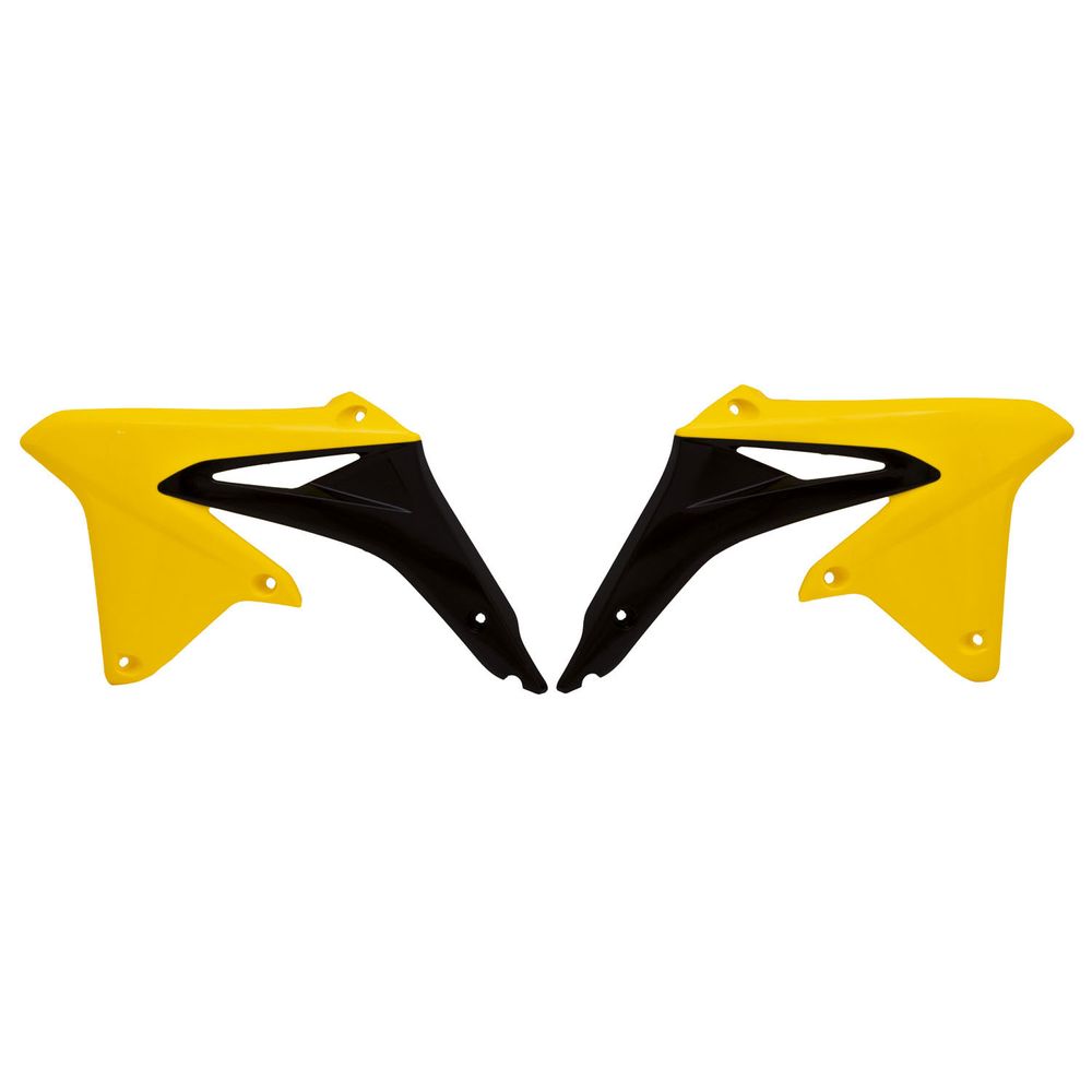 Radiator Scoops Rmz Yellow-black Replica Suzuki - Grafite Offroad