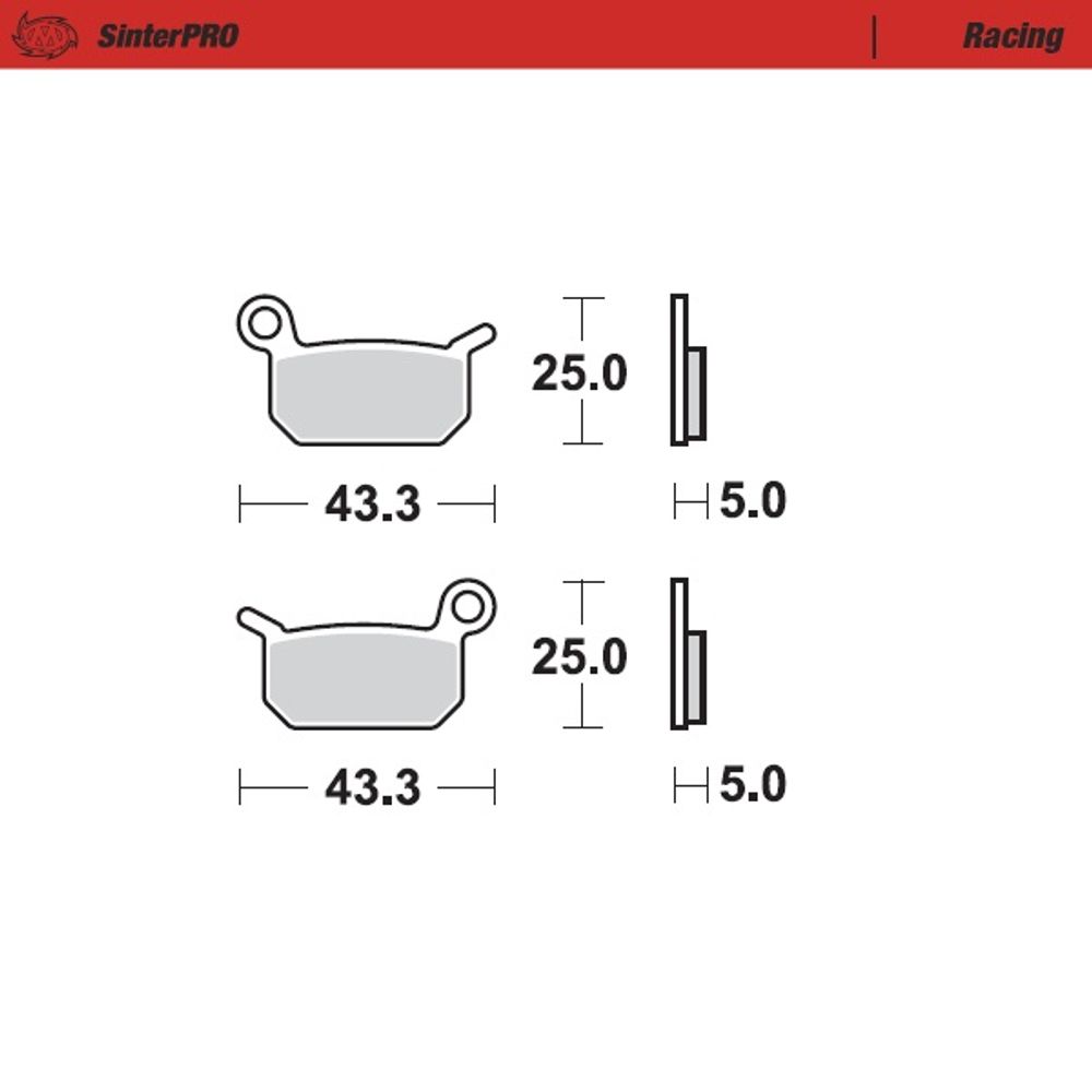 Sinter Brake Pads - Front &amp; Rear - Sinter Pro Racing (ece90) - Grafite Offroad