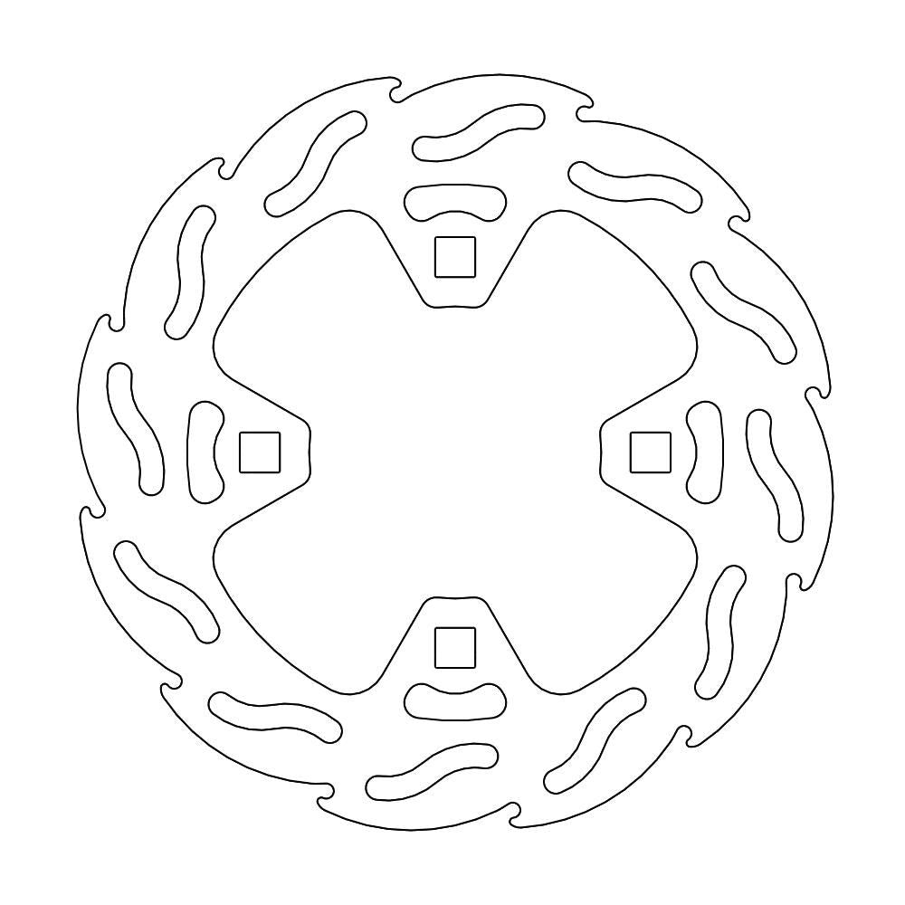 Brake Disc Atv Flame - Rear - Ktm: Xc450, Sx505 Atv, Xc525 - Grafite Offroad