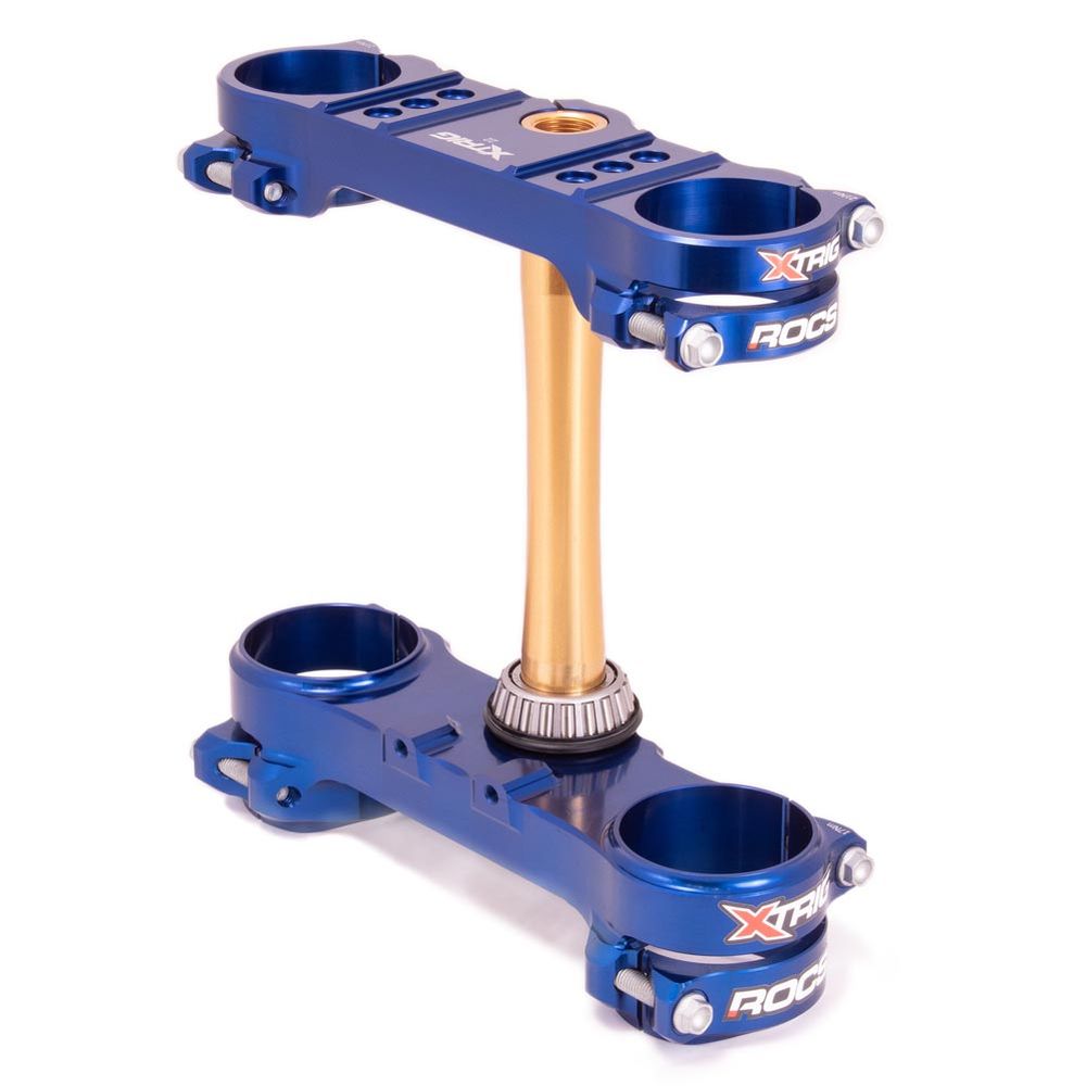 Xtrig Triple Clamp Rocs Tech Off-set 22 Mm Kyb Sherco Factory Blue - Grafite Offroad