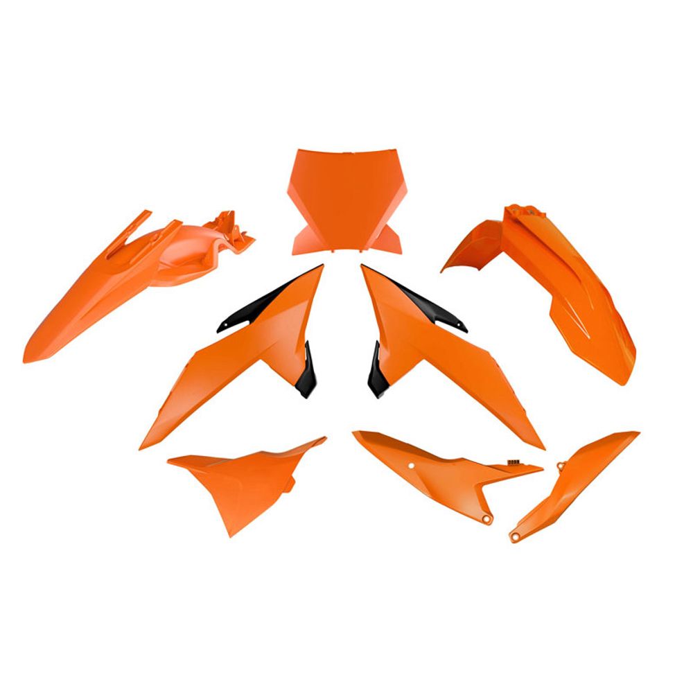 Plastics Kit 6 Pcs with Airbox Covers K Orange-white-black Replica Ktm
