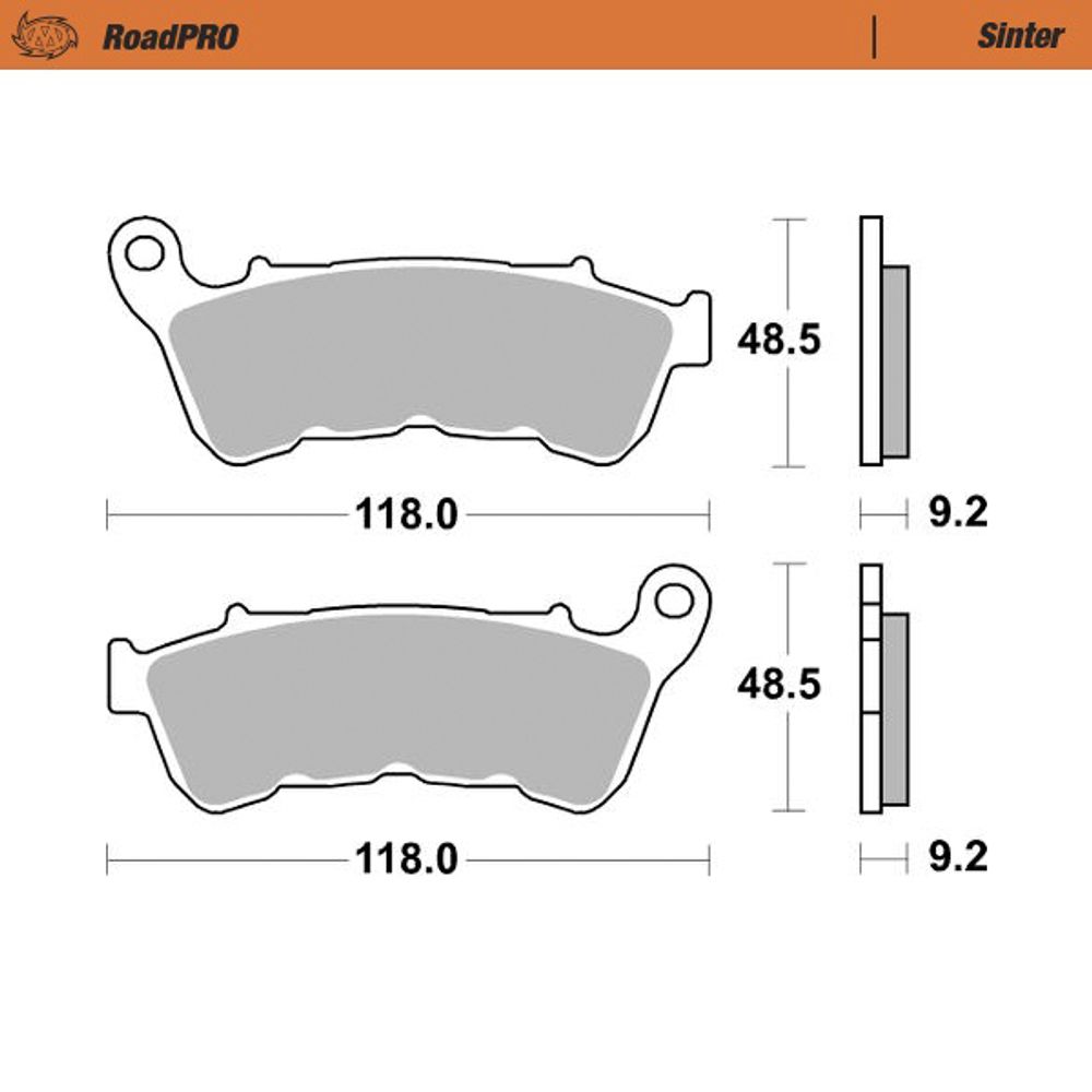 Brake Pads Roadpro Sinter - Front - Grafite Offroad