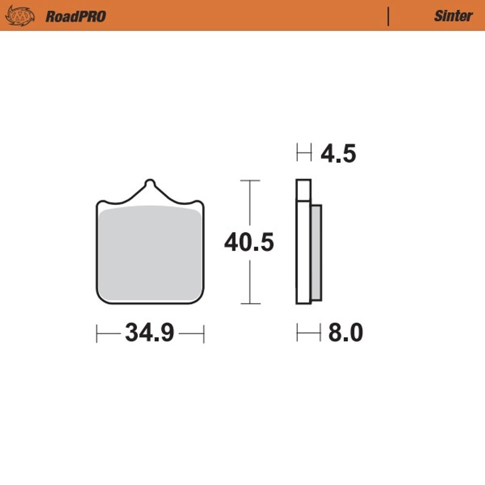 Brake Pads Roadpro Sinter - Front - Grafite Offroad