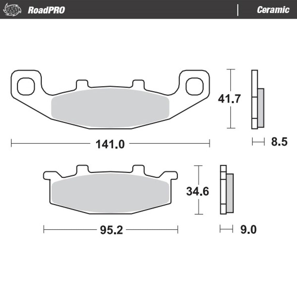 Brake Pads Roadpro Ceramic - Front and Rear - Grafite Offroad