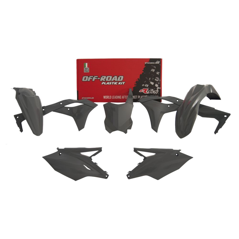 Plastics Kit 5 Pcs Quantum Grey Replica Kawasaki - Grafite Offroad