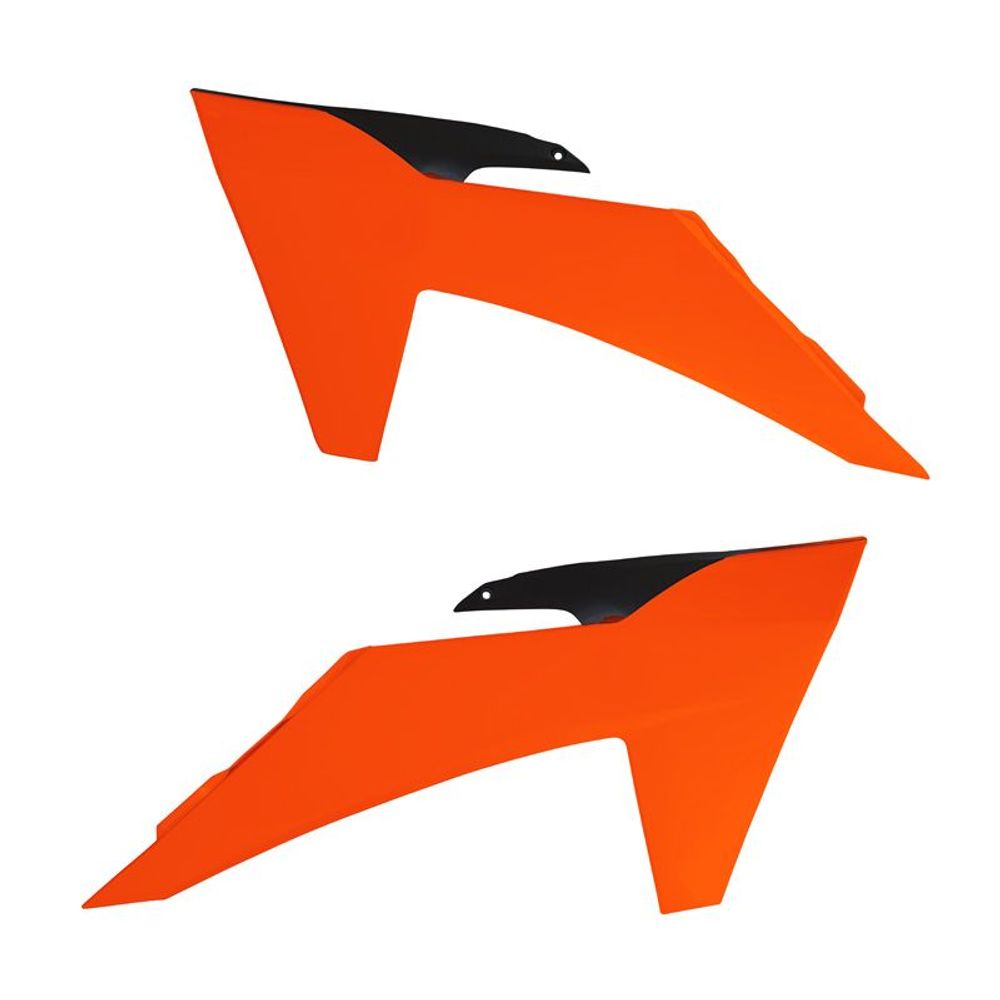 Radiator Scoops Replica Ktm Neon Orange-black - Grafite Offroad