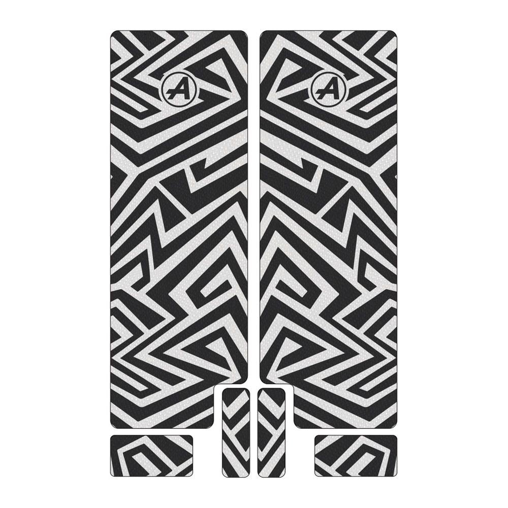 Fork Guards Kit - Cross Lines Texture Black - Grafite Offroad