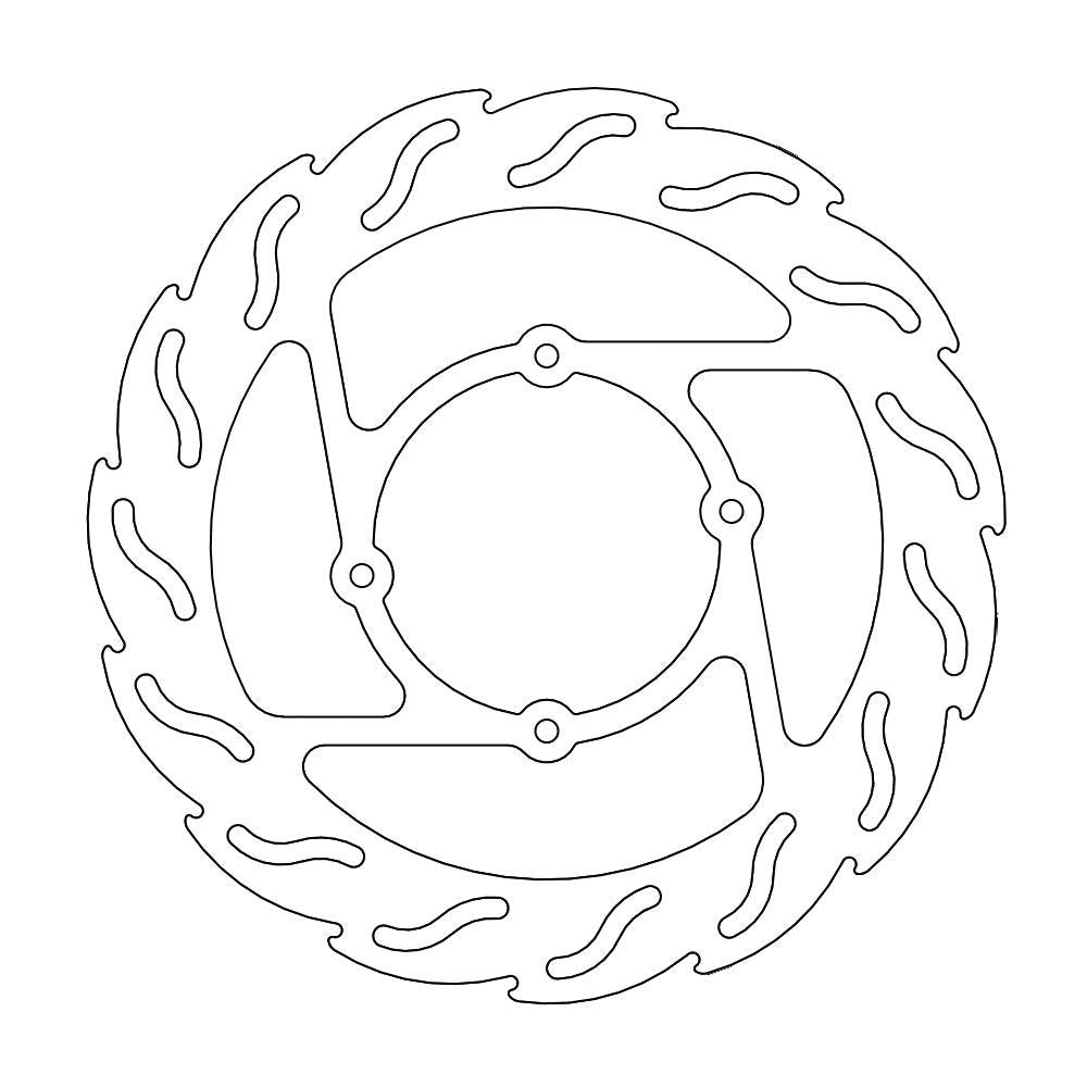 Brake Disc Off-road Flame - Front Oversize - Honda: Cr80/85, Crf150 - Grafite Offroad