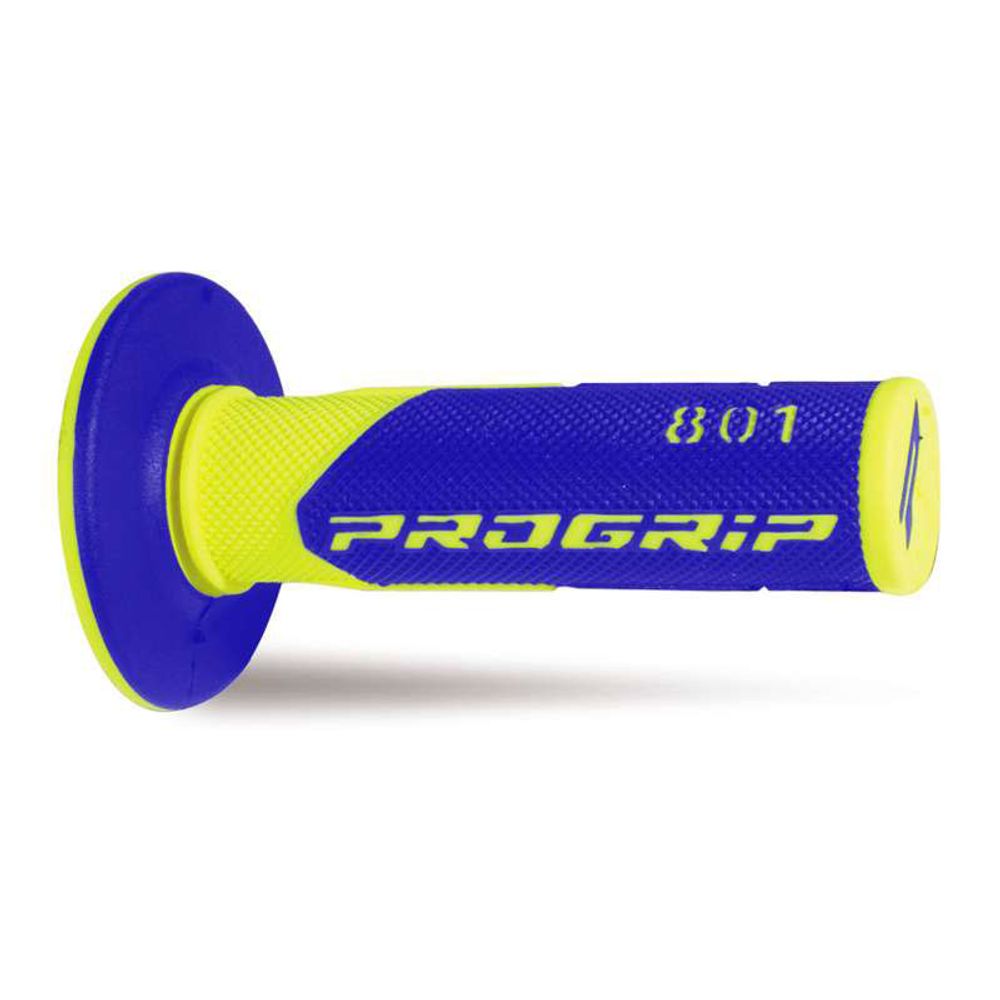 Grips Progrip 801 Mm 22/25 - Double Density - Fluo Yellow/blue - Grafite Offroad