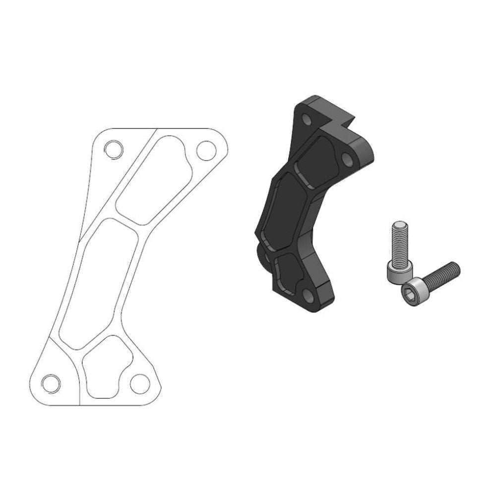 Supermoto Street Brake Caliper Adapter 320mm Rotor - Front - Yamaha - Grafite Offroad